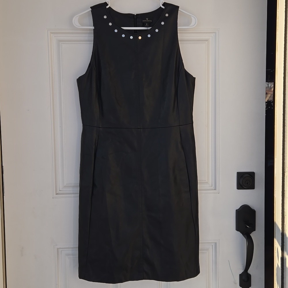 NWT Worthington Vegan Faux Leather Studded Midi Dress